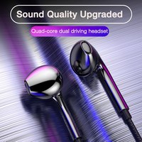 Słuchawki przewodowe 3.5mm z basowymi słuchawkami słuchawki stereofoniczne muzyka Sport słuchawki do gier z mikrofonem do słuchawek Xiaomi IPhone 11 2
